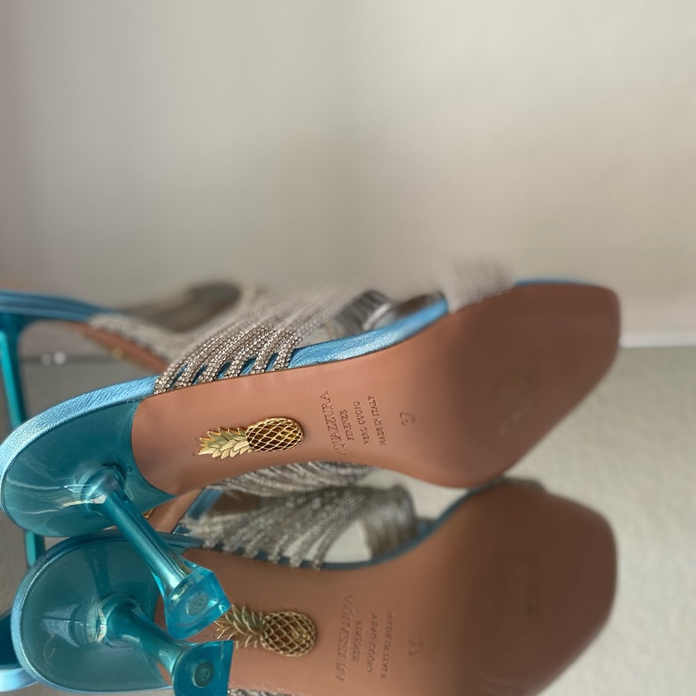New Aquazzura Gatsby Mule 75mm sandals 37 $1,195 - Picture 12 of 16